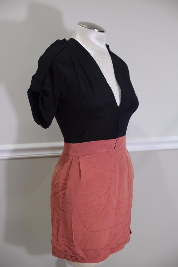 DEREK LAM Women’s Black and Copper Shirt dress Size S (r800