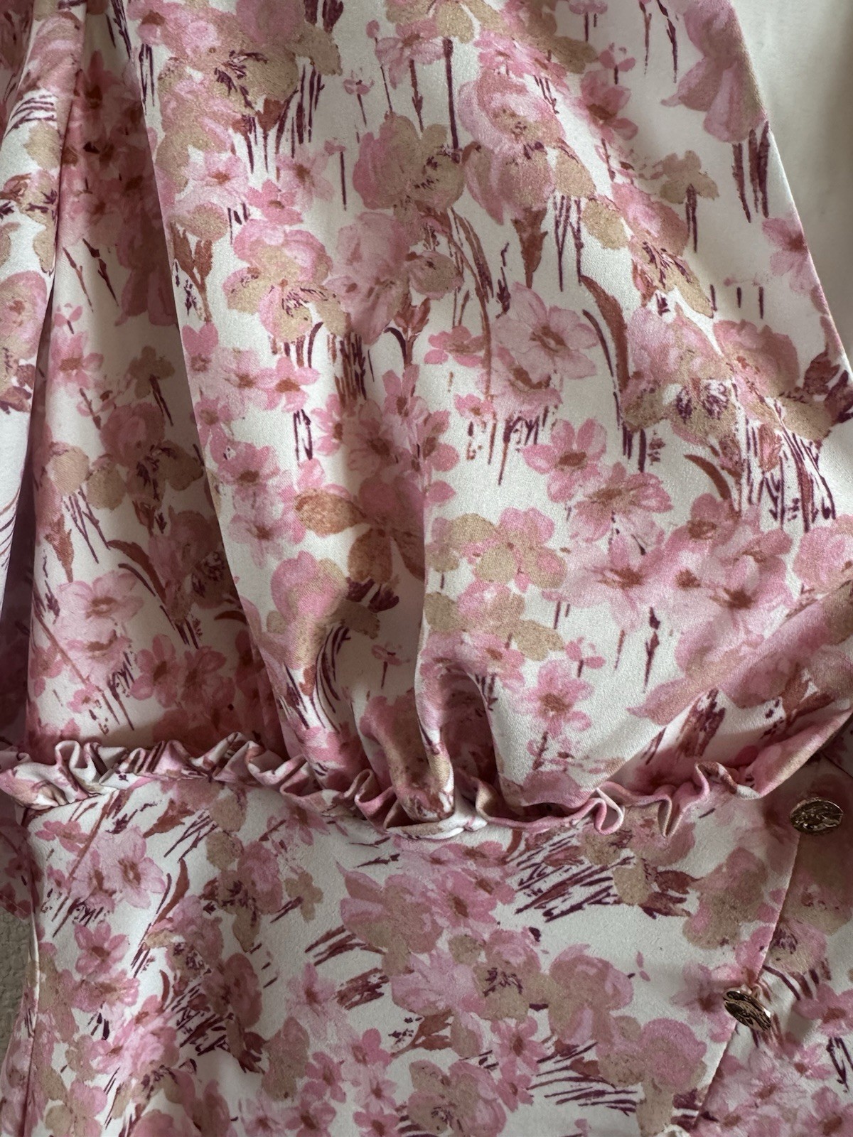 NWT Keepsake The Label Blaze Extra Small Pink Midi Dress Rose Blossom Romantic