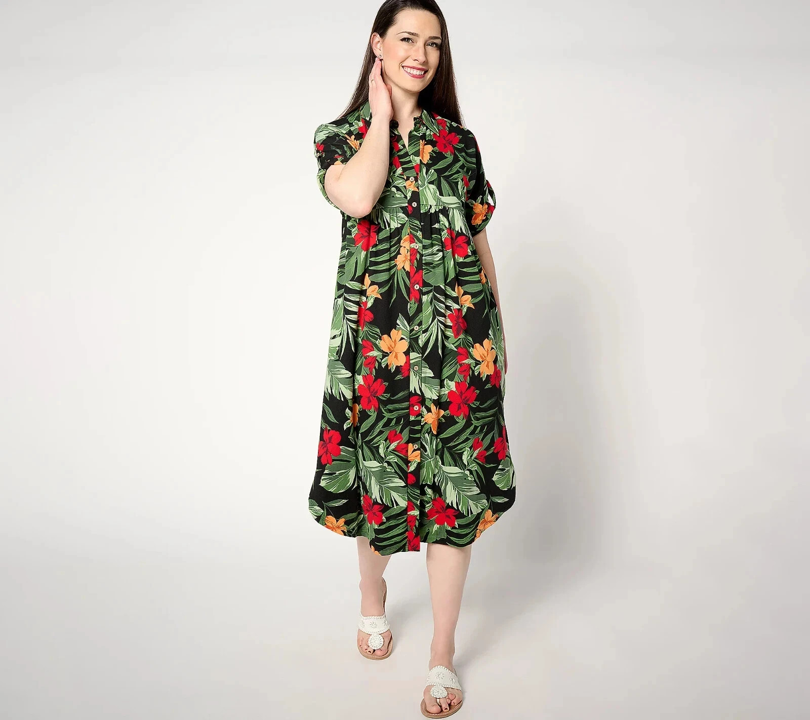 #CK2899 Cuddl Duds Flexwear Brunch to Beach Caftan L