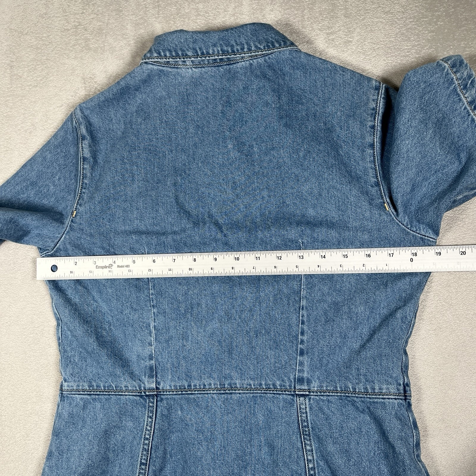 Tommy Hilfiger Jeans Slim Short Sleeve Dress Women M Denim Medium Wash Snap