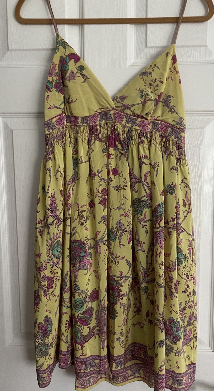 Y2K Plenty by Tracy Reese 100% Silk Floral Slip Dress Size 6 Boho Anthropologie