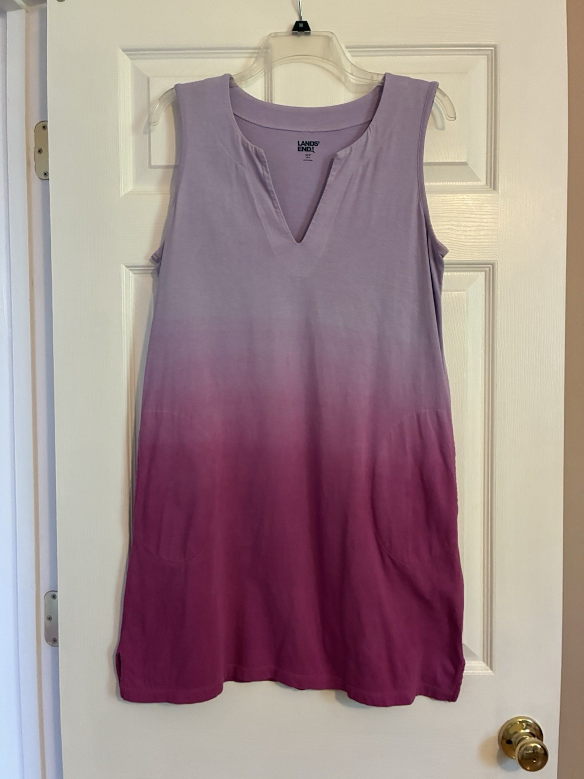 Lands End Women’s Beach Cover Up Dress Size M/P Multi Pink