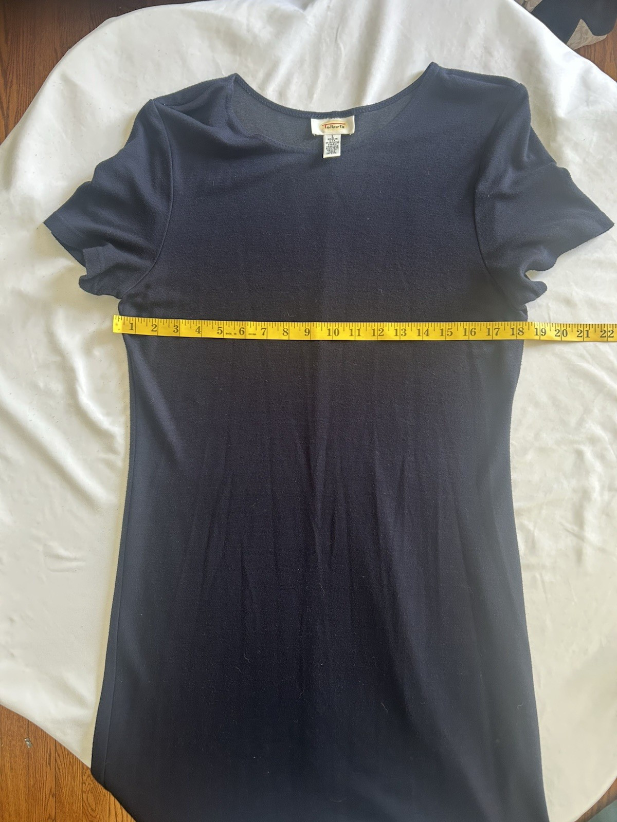 Vintage 90s Talbots Stretch Maxi Dress Womens Size Large Blue Classic USA