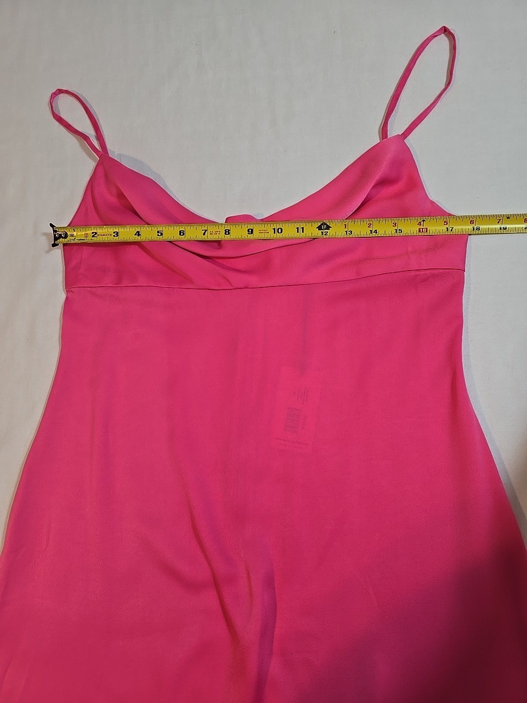WeWoreWhat cowl neck midi dress Satin Charmeuse strappy pink Size M New