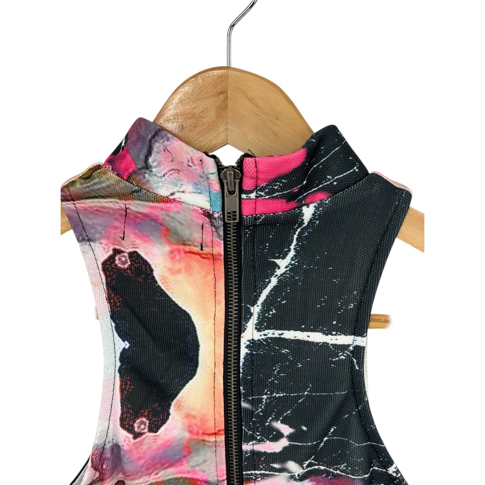 Shareen Collections Australia Abstract Marble Halter Dress Multicolor Size 6