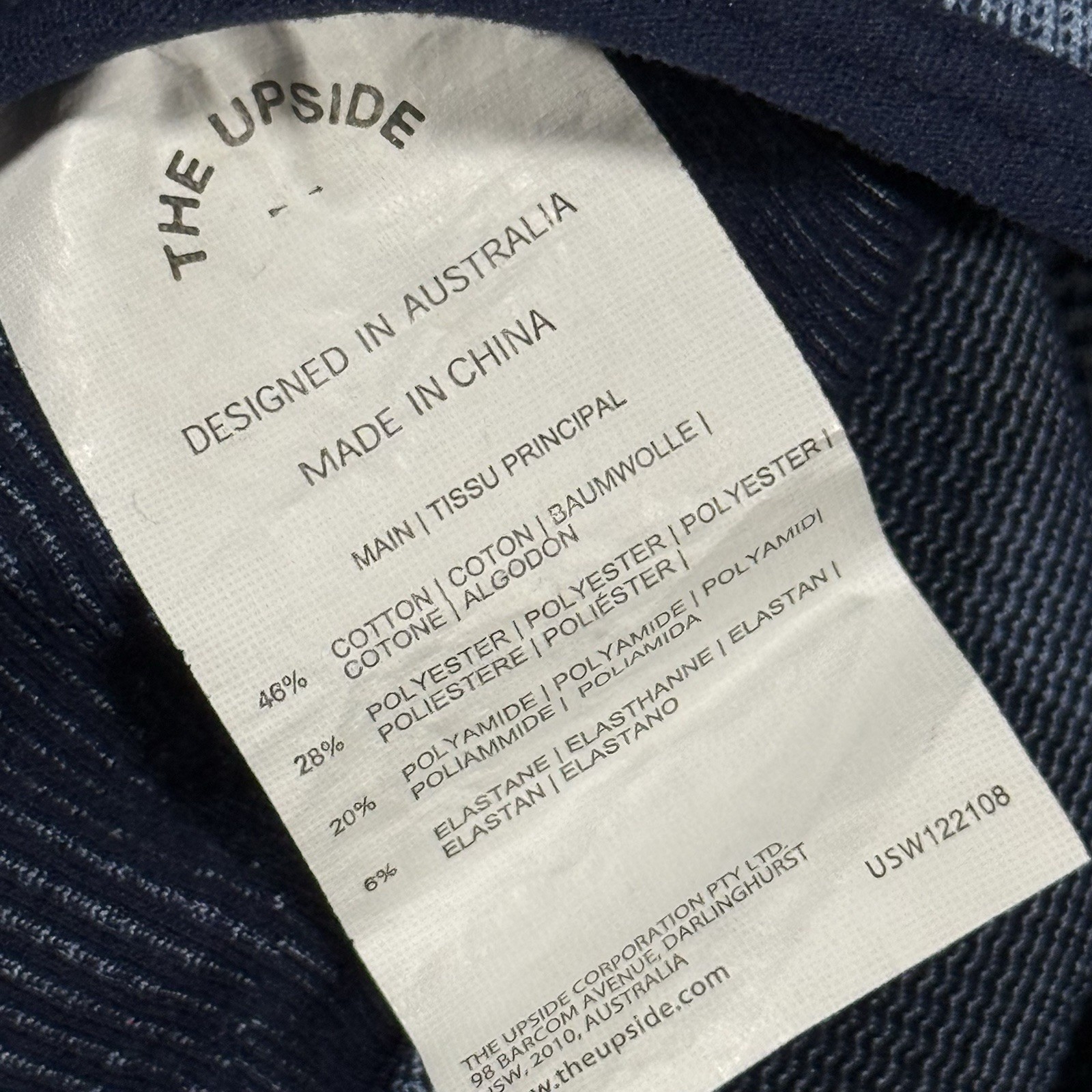 The Upside Women’s Size Medium Japanese Blue Seamless Rib Raf Dress