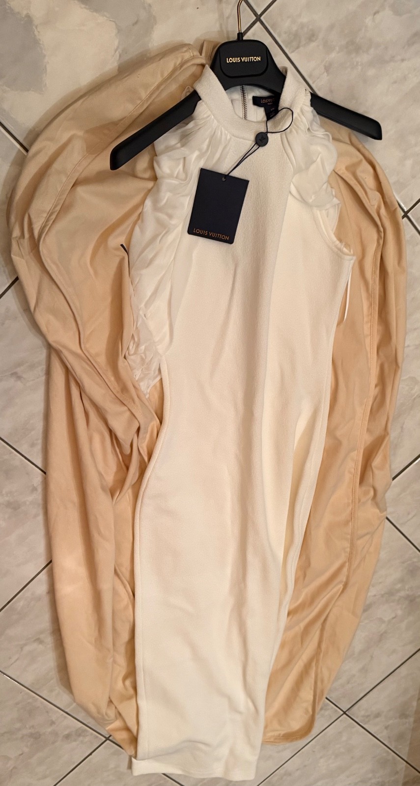 Louis Vuitton S/L Cocktail Dress White Size 36 New With Tags Authentic Receipt G