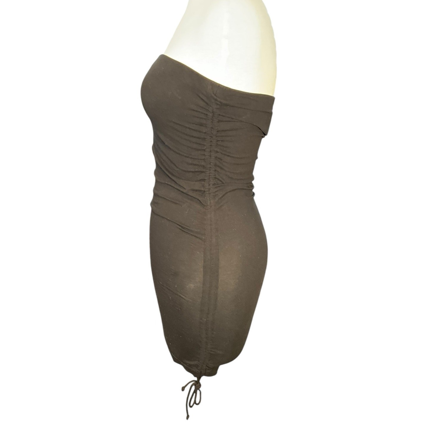Lanston Strapless Mini Dress Tube Top DrawstRing Sides Light Weight Size Small